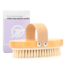 FREATECH Dry Brushing Body Brush, Natural Bristle Dry Skin Exfoliating for Flawless Skin, Remove Cellulite, Improve Circulation and Lymphatic Drainage, Bath Shower Body Scrub Brush