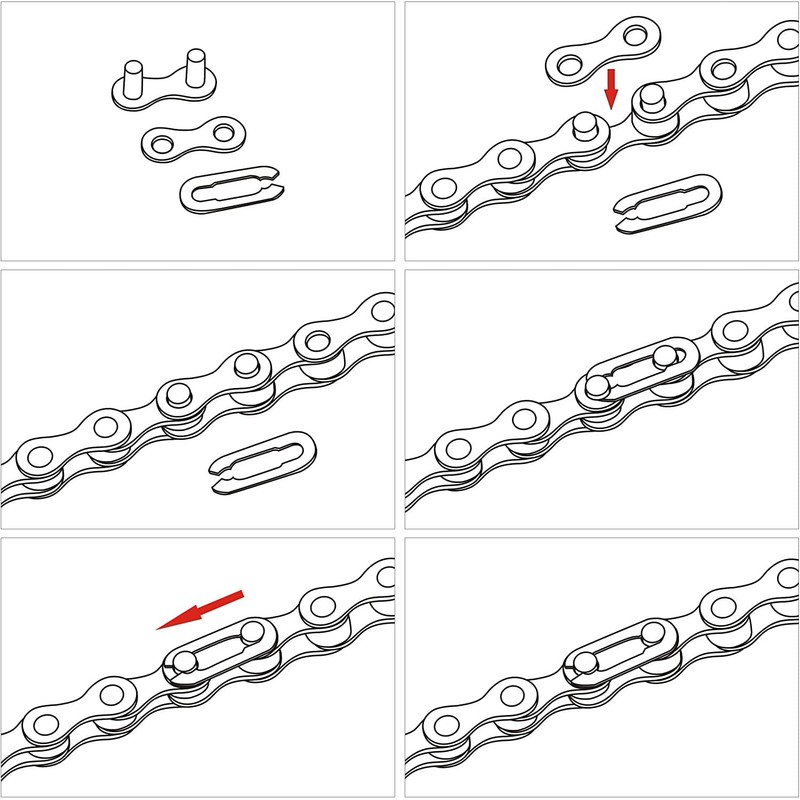 Bicycle Chain 1-Way 1/2 x 1/8 Inch, 122 Links (Orange)