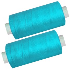 2 Spools of 500 m Sewing Thread/Synyarn Neon Blue Polyester Sewing Thread for Sewing Machine 0475-13