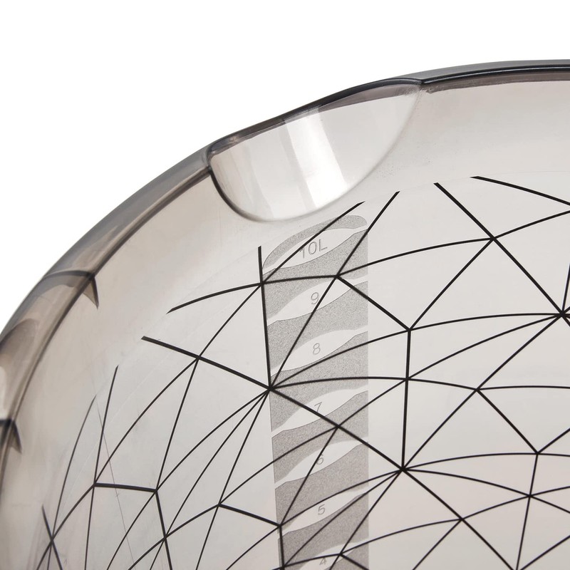 keeeper 10L Ilvie Polygon Crystal Grey Bucket with Integrated Measuring