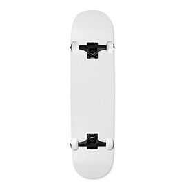 Moose Complete Skateboard Dipped White 8.0" Black/White Assembled