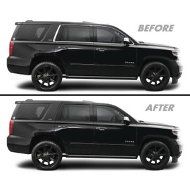 SlickMod Chrome Delete Blackout Vinyl Overlay for 2015-2020 Chevy Tahoe Window Trim (Gloss Black)