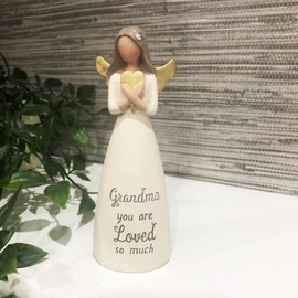 Grandma Angel Figurine Ornament Collectible Figure Gift for Grandma Birthday Christmas or Mothers Day with Thoughtful Words and Sentimental Verse Grandma Guardian Angel