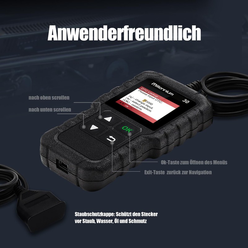 Launch Millennium 30 OBD2 Scanner,Car Code Reader with Full OBD2