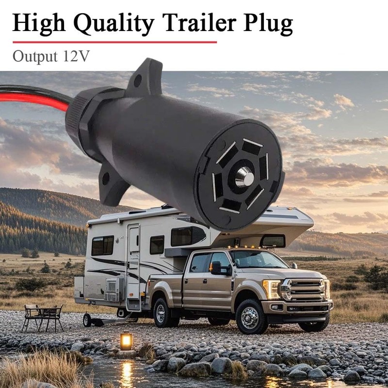 GragicSZ 7 Way Trailer Plug to O Ring Cable,10AWG 7