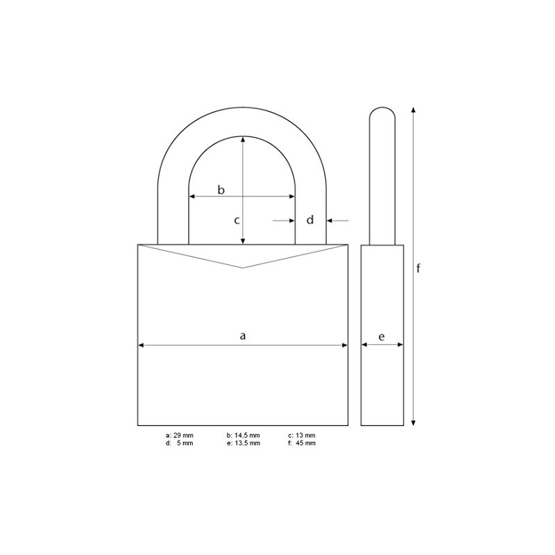 Abus 05407 Brass Padlock, 45/20, 118210