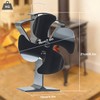 Tomersun 4 Blades Heat Powered Stove Fireplace Fan for Home