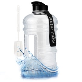 Activ-NRG 2.2 Litre Water Bottle XL Jug BPA Free Flip Cap Perfect for Gym Sports Outdoor Recommended Daily Use (Transparent)