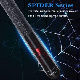 CUEELF Scorpion Pool Cue Stick 58 inch Canadian Maple Billiard Pool Stick with Low Deflection Leather Wrap Professional Cues Billiard Pool Cues Sticks 19.5-21 oz cue Stick