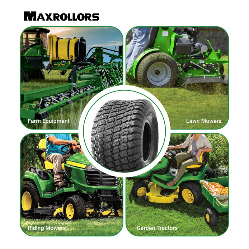 (2 Pack) MAXROLLORS 18x9.50-8 Lawn Mower Tires, 18x9.5-8 for Garden
