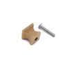 3/4" Square Oak Knob Mission Wood Knob Pyramid Knob Arts