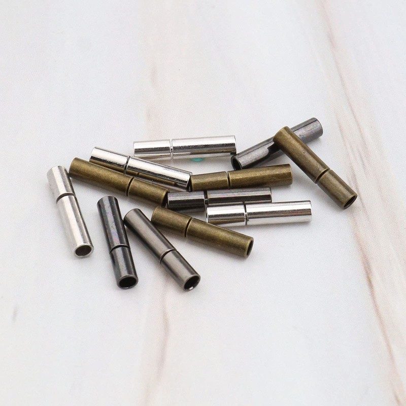 VGOL 40pcs Cord End Caps 2mm Push Tube Clasps Bracelet