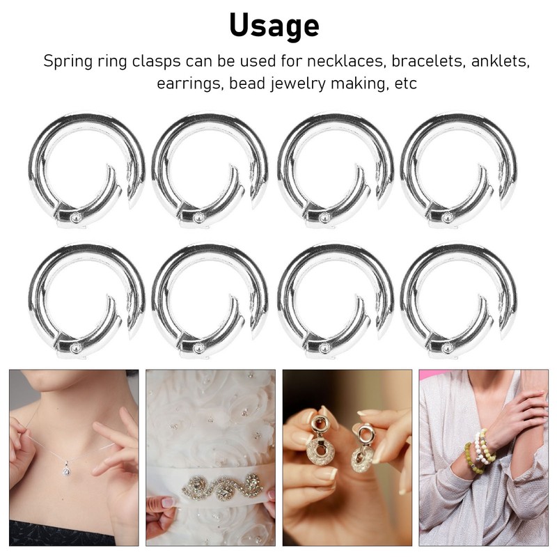 20pcs Spring Ring Clasps Innovative DIY Hand Crafted Copper Spring