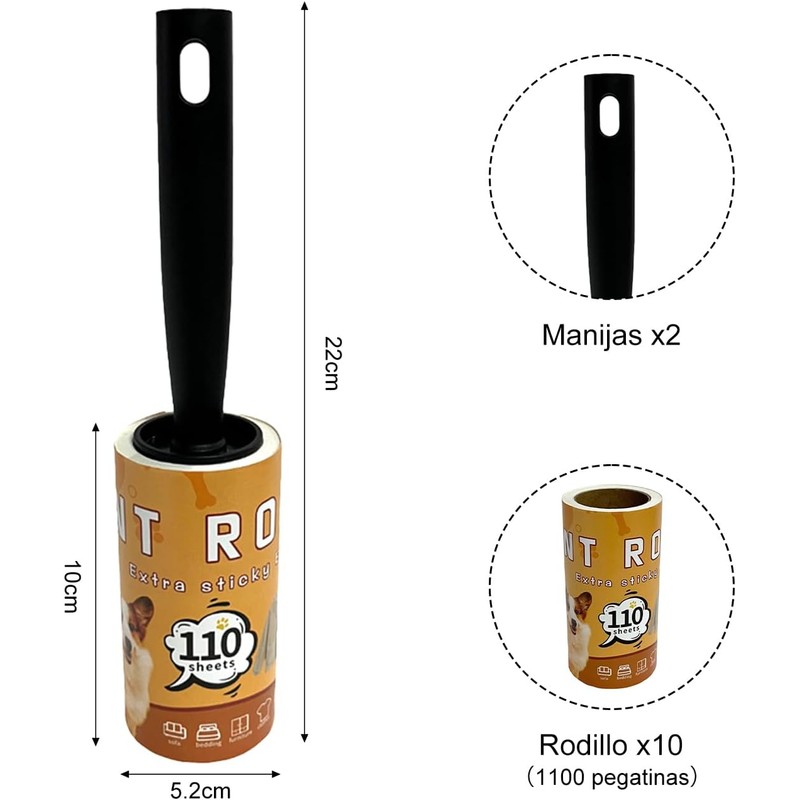 Rodillo Quita Pelusa VEXORA GTCMQ20241115 con 1100 Hojas y 2