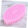 2Pcs Bathing Silicone Scrubbers Soft Shampoo Cleaning Massage Brushes Blue