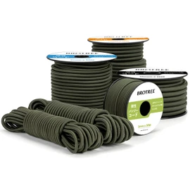 Brotree Bungee Cord, Shock Cord, Round Elastic Cord, 0.1 inch (3 mm), High Elasticity Elastic Rope, 11.8 ft (30 m), Stretch Cord, Elastic Band, Repair Cord, Tent Pole Repair, Light Truck, Cargo