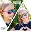 OWL Set of 2 Brown & White Kids Aviator Sunglasses