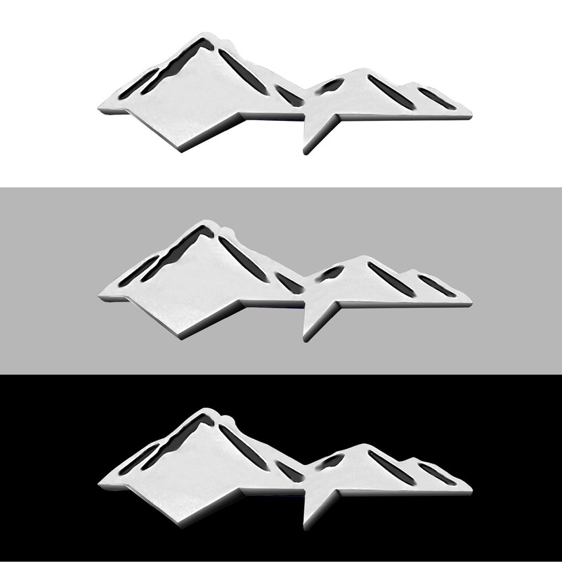 OUESAAS Mountain Emblem for 2016-2023 Tacoma, 2 Pcs Mountains Graphic