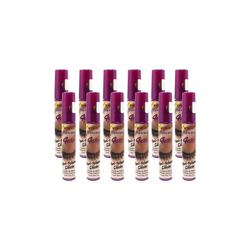 12 Piezas Rimel Mascara Pestañas Prosa 4 En 1 Color