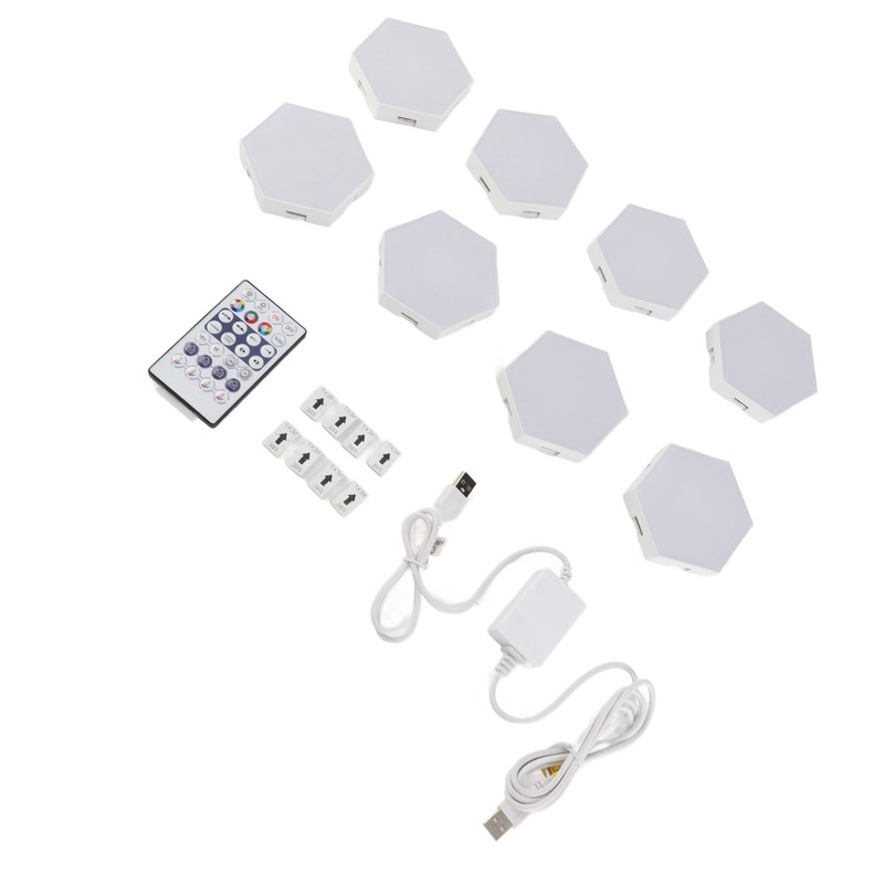 Hexagon LED Wall Light Remote Control Wall Lights for Home