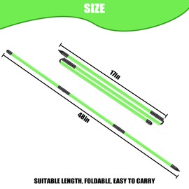 Collapsible Golf Alignment Sticks 2Pack,48" Alignment Sticks for Golf Training,Golf Training Equipment for Aiming, Putting and Swing with Clear Tube Case