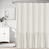 BTTN Extra Long Linen Shower Curtain - 72x84 Inch Long