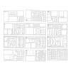 12 Pedazos Plantilla Diario De Dibujos Elegante Compatible