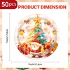 EVYIENEN 50PCS Christmas Party Paper Plates, 7inch Disposable Dessert Paper
