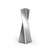 icoloursky Silver Ceramic Geometric Vase, 11.8" H, Modern Decorative Vase