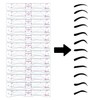 Pack of 12 Eyebrow Shaped Cards, with 10 Black Eyebrow