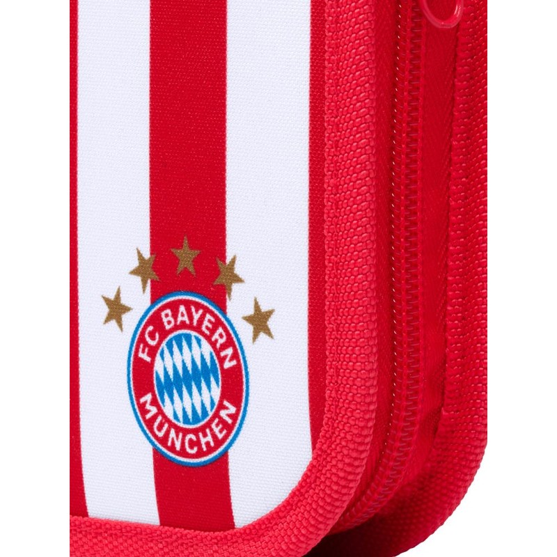 FC Bayern München FCB Pencil Case with Stripes Red /