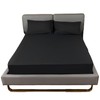 Fitted Sheet 40cm Deep Bed Sheet Single Size 90X190CM Black