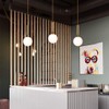 KCO Lighting Globe Pendant Light 1-Light Modern Hanging Lights Glass