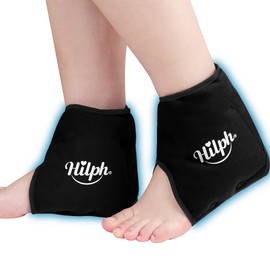 Hilph Ankle Ice Pack for Plantar Fasciitis & Sprained,Reusable Cold Pack Wrap for Ankle Injuries, Hot Cold Therapy Ankle Ice Wrap for Injuries Swelling, Achilles Tendonitis (2 Packs, Black)