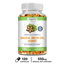 Buporai-Inca Inchi Oil Supplement-550MG per capsule-Omega 3,6,9,Vitamin A,E