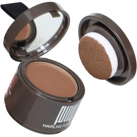 FULLY HAIR Maquillaje Capilar 4 gramos para Cubrir Calvicie y Matizar Canas Aplicación Rápida e Instantánea, Resistente al Sudor, Agua, Lluvia y 50 Horas de Fijación. Hairline Powder Línea Clásica (Café)