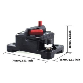 ANJOSHI 200 Amp Circuit Breaker 20A-300A with Manual Reset Waterproof Inline Fuse Inverter for Marine Trolling Motors Boat ATV Manual Power 12V-48VDC