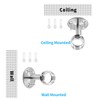 Moicstiy 4Pcs 3/4 Inch Shower Curtain Rod Bracket Ceiling Mount