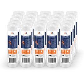 Aquaboon Whole House Water filter Cartridge Replacement - 5 Micron Water Filter 10 x 2.5 Inches - Grooved Sediment Water Filter Compatible with AP110, WHKF-GD05, RS14, CFS110, P5, WFPFC5002, 25-Pack