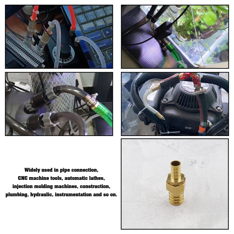 3/4 to 1/2 Barb Hose Fitting Replacement Straight Brass Barb