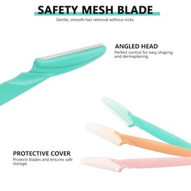 Dermaplaning Tool 12 piezas de maquinilla de afeitar facial para mujeres y hombres maquinilla de afeitar de cejas con cubierta afeitadora facial depil