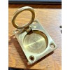 Safe Hardware Vintage NOS Polished New Brass Flush Ring Pull