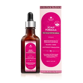 Nature Spell Scalp Serum for Oily Scalp 50ml - Balance & Shine Peptide Hair Serum for Oily Scalp – Scalp Treatment for Oily Hair & Scalp – Infused with Witch Hazel, Ginseng and Peptides