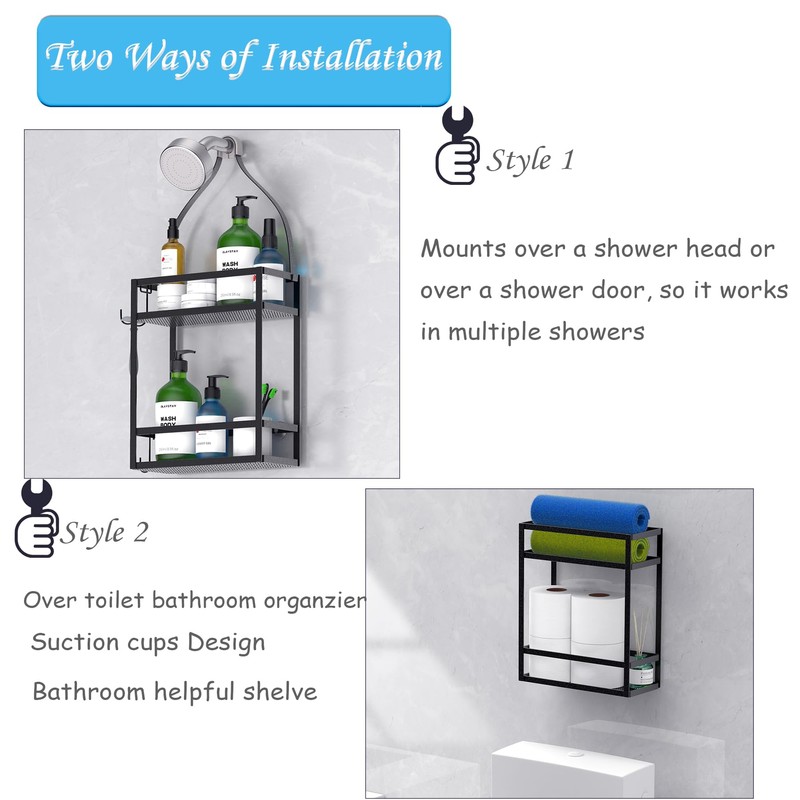 Meangood Shower Caddy, 10.4" x 4.5" x 22.04" Hanging Shower