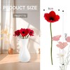 Lezevn 12pcs Artificial Red Flower Remembrance Sunday Flowers for Home