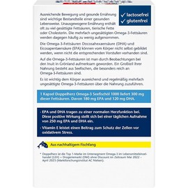 Doppelherz Sea Fish Oil Omega-3 1000 For a Heart-Friendly Diet, 80 Capsules