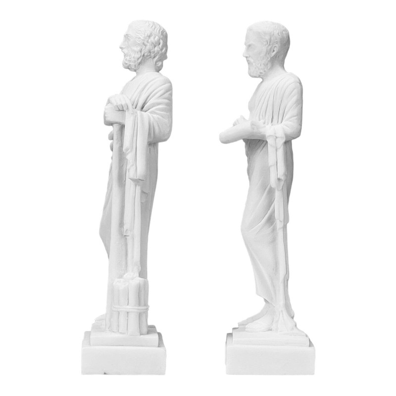 Set Homer & Herodotus Ancient Greek Authors History Sculpture Statue