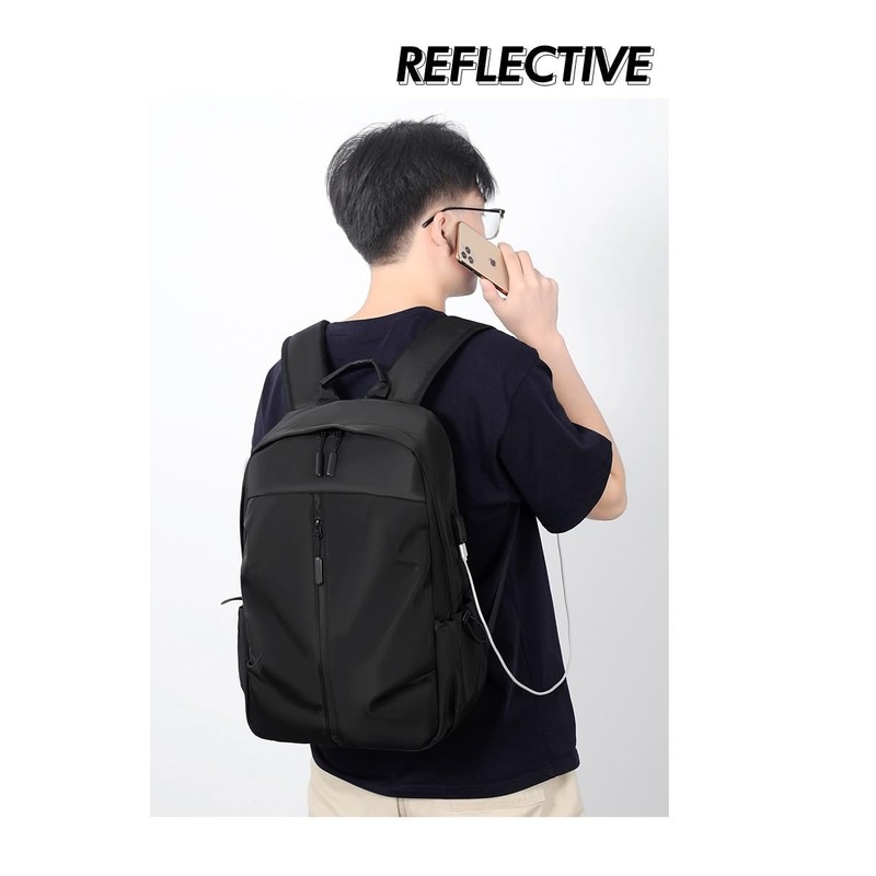 Laptop Backpack with 15.6 Inch Compartment USB Port and Earphone