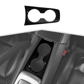 Amayum Gear Shift Cup Holder Cover fit for Chevy Camaro 2010-2015 Center Console Gear Shift Drink Holder Panel Interior Accessories,Black