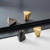 Myxekllo Brushed Nickel Cabinet Knob, Zinc Alloy Triangle Cabinet Dresser